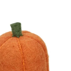 Pompoen langwerpig, vilt, oranje, 9 cm