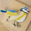 Puzzel pimpelmees, vier stukjes, hout