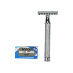 Safety razor inclusief 10 mesjes, rvs