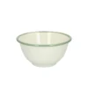 Schaal, emaille, groengrijs/wit, Ø 15 cm