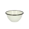Schaal, emaille, zwart/wit, Ø 15 cm