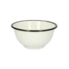 Schaal, emaille, zwart/wit, Ø 13,5 cm