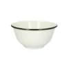Schaal, emaille, zwart/wit, Ø 17 cm