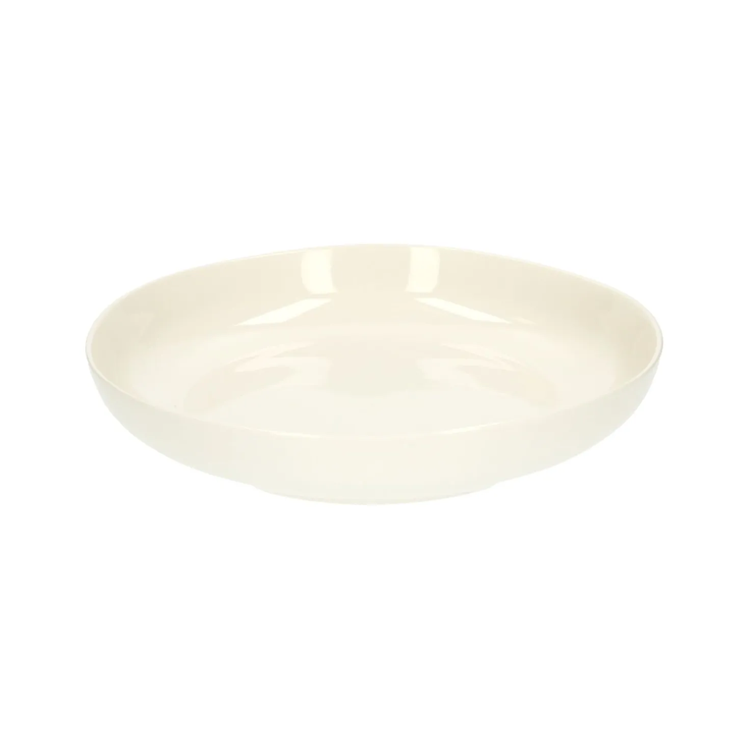Schaal, organisch, porselein, wit, Ø 28 cm x 5,5 cm
