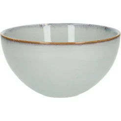 Schaal reactieve glazuur, steengoed, grijs, Ø 18 cm