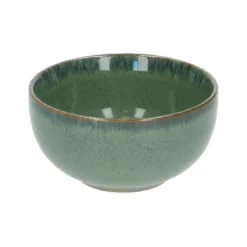Schaal reactieve glazuur, steengoed, groen, Ø 10,8 cm