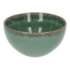 Schaal reactieve glazuur, steengoed, groen, Ø 13,5 cm
