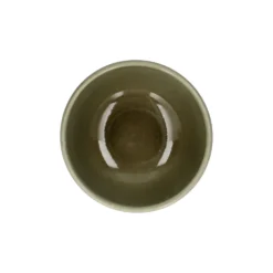 Schaal, reactieve glazuur, steengoed, olijfgroen, Ø9 x 4 cm