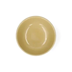 Schaal, reactieve glazuur, steengoed, korengeel, Ø9 x 4 cm