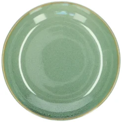 Schaal reactieve glazuur, steengoed, groen, Ø 31 cm