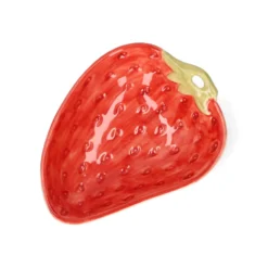 Schaaltje aardbei, steengoed, 13 x 10 x 3,5 cm