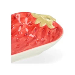 Schaaltje aardbei, steengoed, 13 x 10 x 3,5 cm