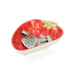 Schaaltje aardbei, steengoed, 13 x 10 x 3,5 cm