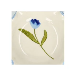 Schaaltje, steengoed, blauwe tulp, Ø 9 cm