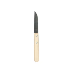 Schilmesje gebogen, Nogent, beukenhouten handvat, 18 cm