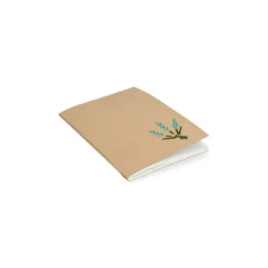 Schrift, kraftpapier, geborduurde lavendel, A6