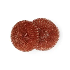 Schuurwol, koper, 2 stuks, Ø10,5 x 3,5 cm