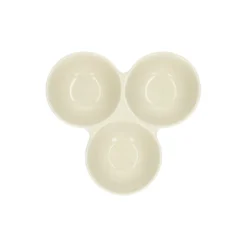 Serveerschaal, steengoed, beige, spikkel, Ø 20,5 cm