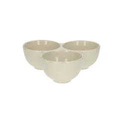 Serveerschaal, steengoed, beige, spikkel, Ø 20,5 cm