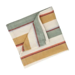 Servet, recycled katoen, zomerstreep, 40 x 40 cm
