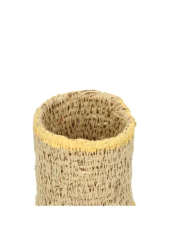 Servetringen, set van 4, zeegras, geel, Ø4 cm x 4,5 cm