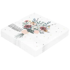 Servetten, papier, bosje bloemen, 33 x 33 cm, 20 stuks