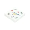 Servetten, papier, kerstgroen en vogel, 25 x 25 cm, 20 stuks
