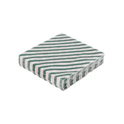 Servetten, papier, rode en groene streep, 25 x 25 cm, 20 stuks