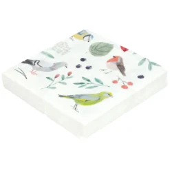 Servetten, papier, takjes en vogels, 33 x 33 cm, 20 stuks