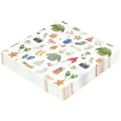Servetten, papier, winteraccessoires, 33 x33 cm, 20 stuks