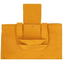 Shopper, bio-katoen, honinggeel, 38 x 22 x 44 cm