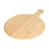 Snij-/pizzaplank, rubberhout, Ø 33 cm