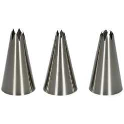 Spuitmondjes assortiment, rvs, set van 5