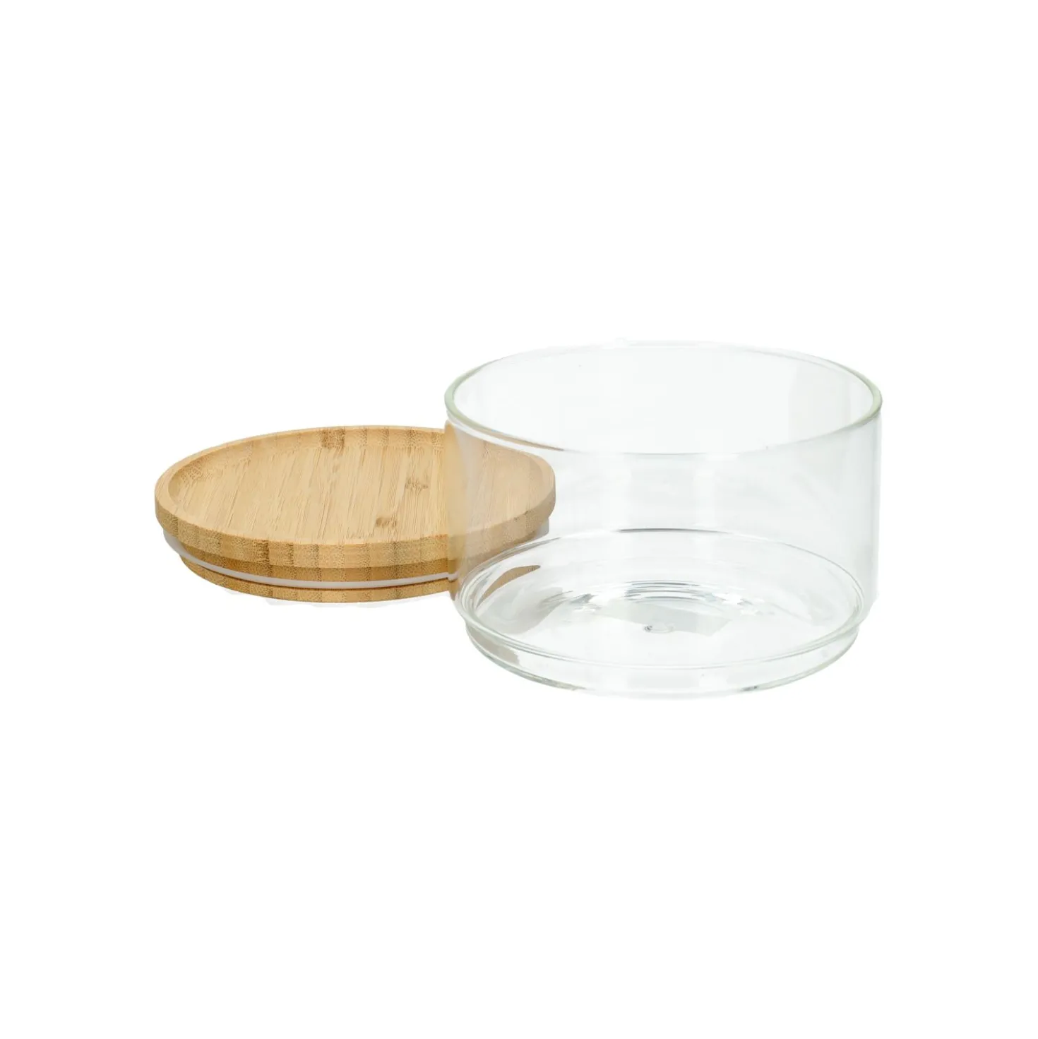 Stapelpot, glas en bamboe, 500 ml