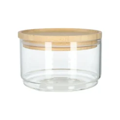 Stapelpot, glas en bamboe, 500 ml