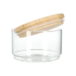 Stapelpot, glas en bamboe, 500 ml