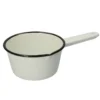 Steelpan, emaille, zwart/wit