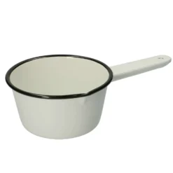Steelpan, emaille, zwart/wit