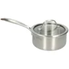 Steelpan met glazen deksel, 3-laags, rvs, PFAS-vrij, Ø16 cm