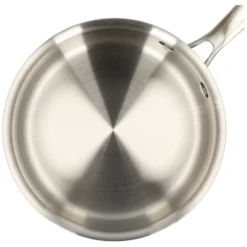 Steelpan met glazen deksel, 3-laags, rvs, PFAS-vrij, Ø16 cm