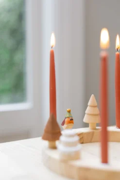 Stekers voor jaarring, Feest!, hout, set van 4