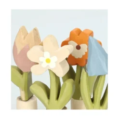 Stekers voor jaarring, hout, bloemen, set van 4