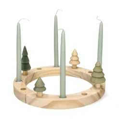 Stekers voor jaarring, hout, bomen, set van 4