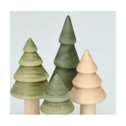 Stekers voor jaarring, hout, bomen, set van 4