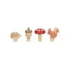 Stekers voor jaarring, hout, herfst, set van 4