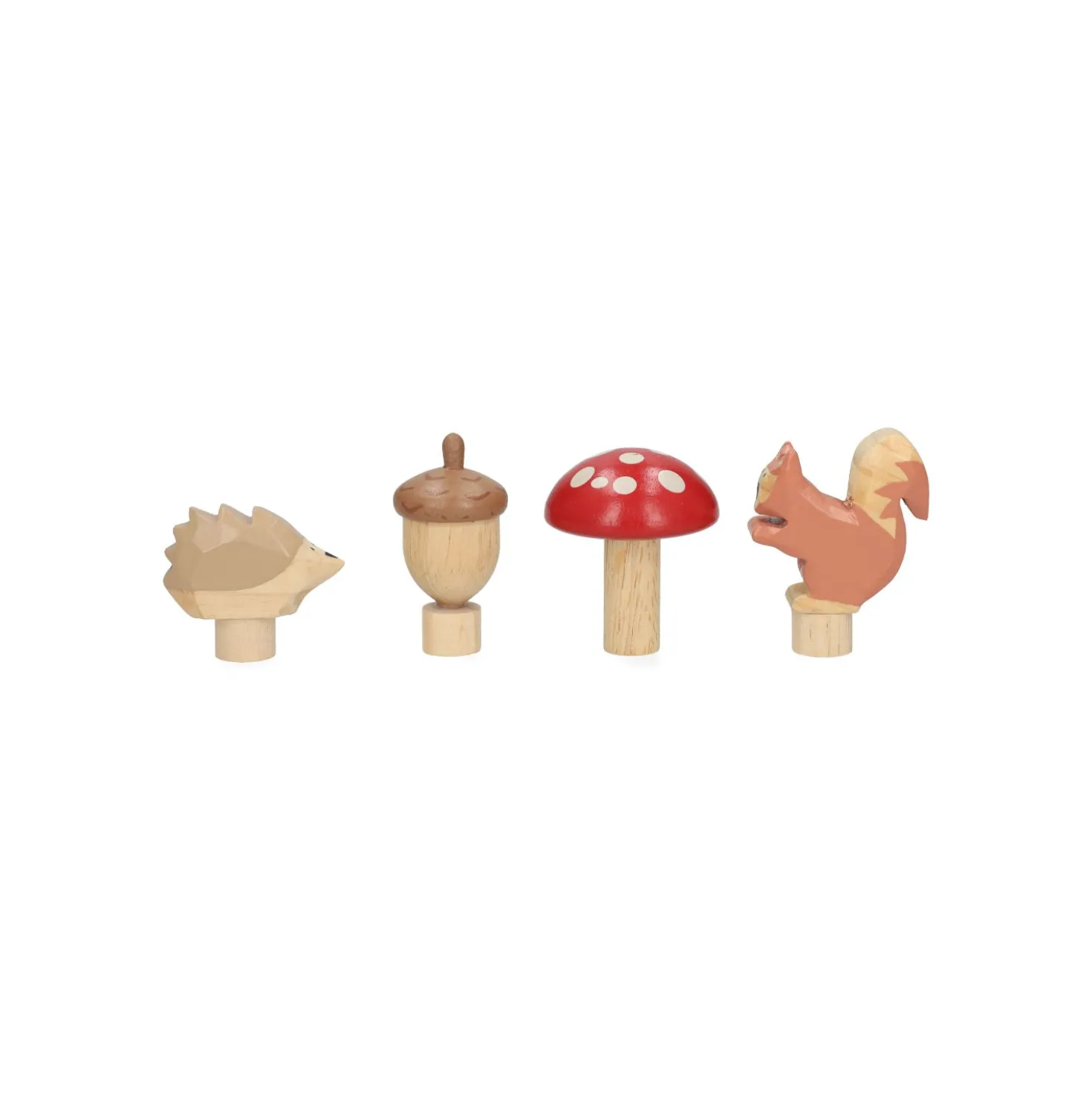 Stekers voor jaarring, hout, herfst, set van 4