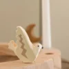 Stekers voor jaarring, hout, kerst, set van 4