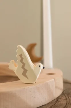 Stekers voor jaarring, hout, kerst, set van 4