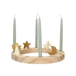 Stekers voor jaarring, hout, kerst, set van 4