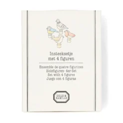 Stekers voor jaarring, hout, vogels, set van 4